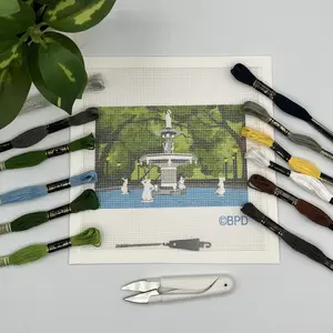 Forsyth Park Savannah Georgia Fountain Needlepoint Kit