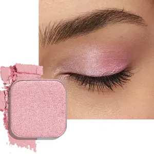 Single Shimmer Pink Eyeshadow with Metal Pan, Light Pink Eyeshadow Refill Pan for hooded eyes, for DIY Empty Magnetic Palette (pink flamingo)