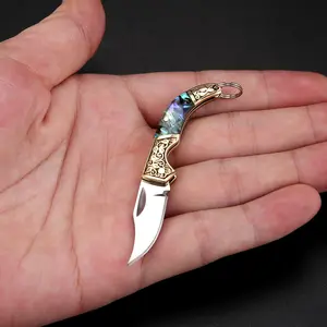 Mini Folding Knife, Pocket Knife Keychain, Portable Outdoor Utility Knife, Outdoor Knives, Convenient for Opening Packages, Compact Design