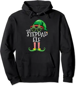 Stepdad Elf Matching Christmas Group Party Pjs Family Pullover Hoodie - Keithhodges Shop 29B08NK4V9S3