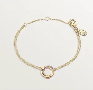 Pre-owned Cartier TRINITY BRACELET, ON CHAIN Plain 2019 full set