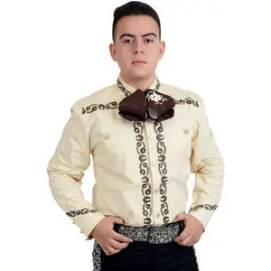 Camisas Charras Para Hombre Beige Claro