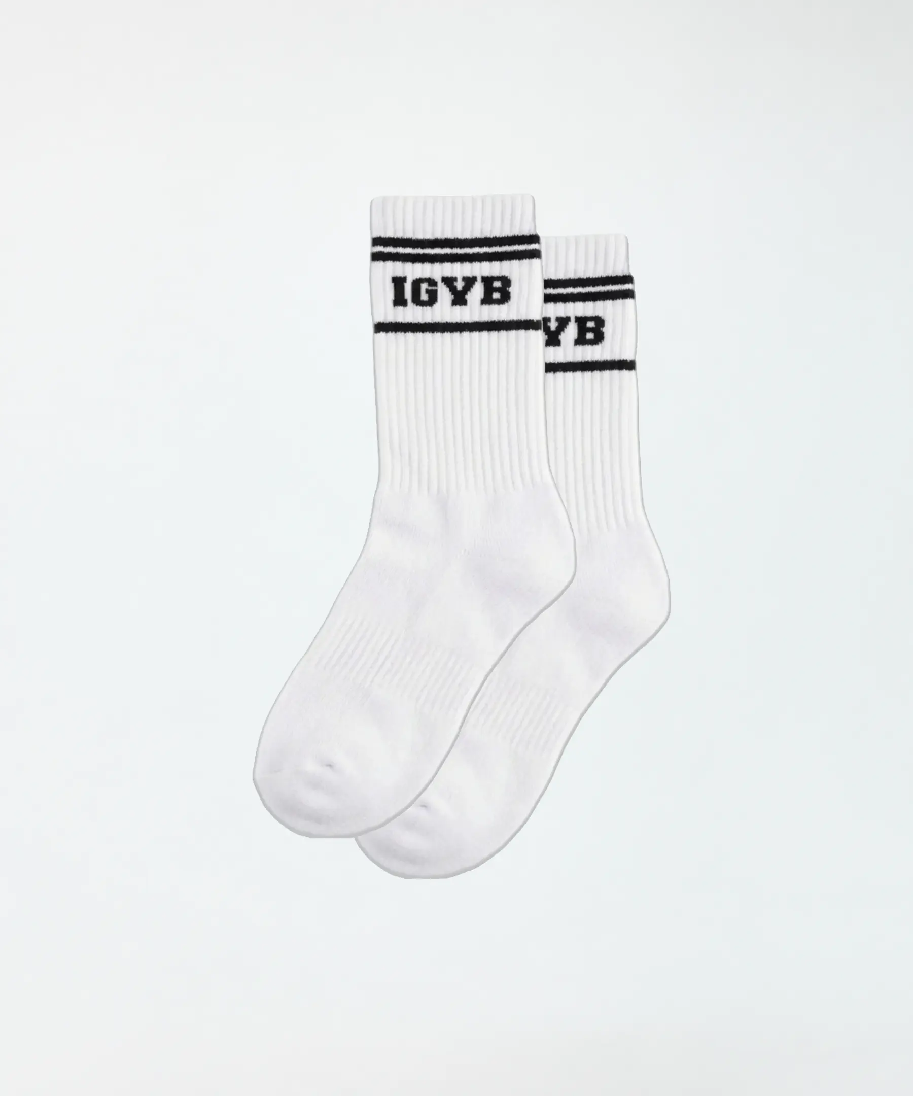 Varsity Socks | White x Black Stripes