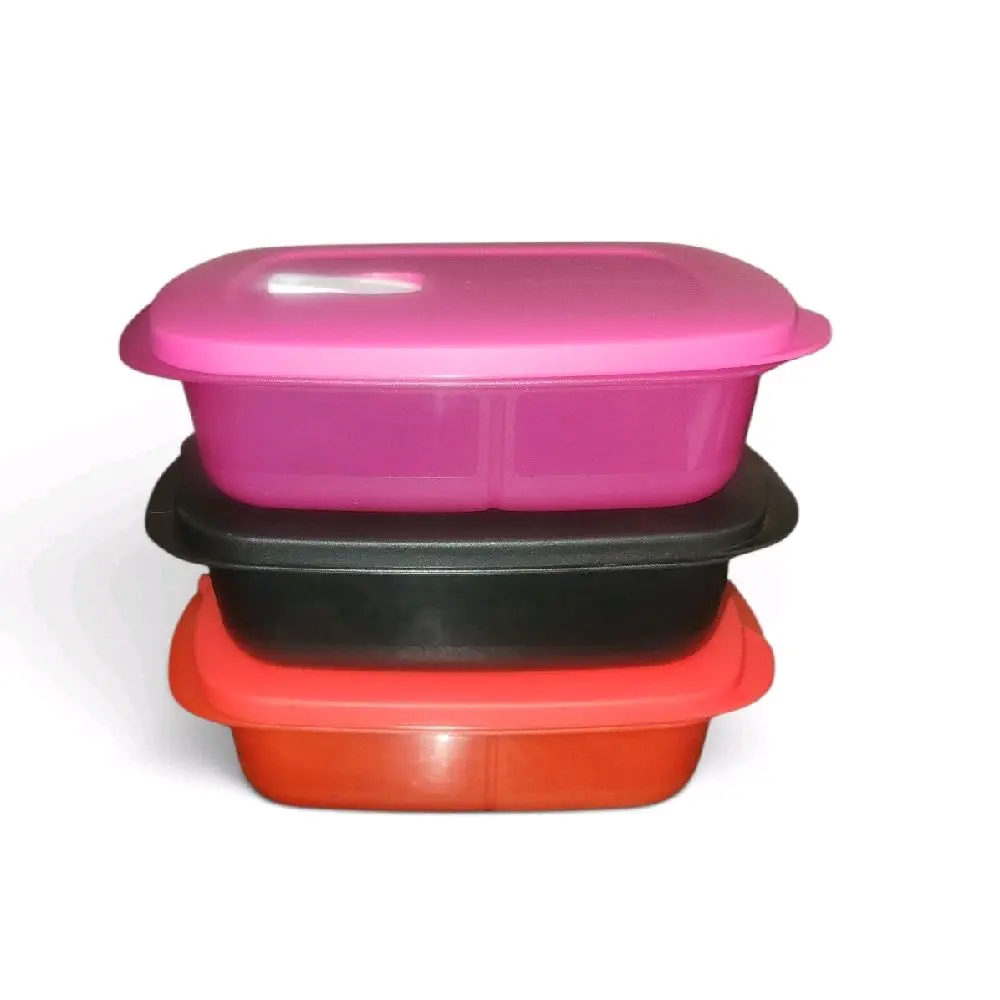 Trio Microflash 1L Plastic Microwave Food Storage Container with Divider - Kitchen Utensils for Food Preservation, Durable, Easy to Clean, High-Temperature Resistant