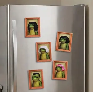 Funny Frog Die-Cut Refrigerator Magnet, RANDOM Fun Mini Photo Magnet, Frog Refrigerator Magnet, Home Decor, Refrigerator Decorating Magnet, Great Holiday Gift