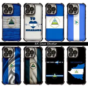 Nicaragua Flag Phone Case For iPhone 17 16 15 14 13 12 Pro Max Plus Anti Fall Birthday And Holiday Gifts Case Cover