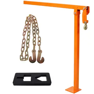 36" T Post Puller Fence Post Puller Heavy Duty Fence Post Puller with 47" Lifting Chain & T Post Puller Plate