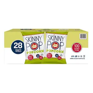 Skinny_Pop Original Popcorn Snack Bags, 0.65 oz. per bag, Crunchy 28-pack