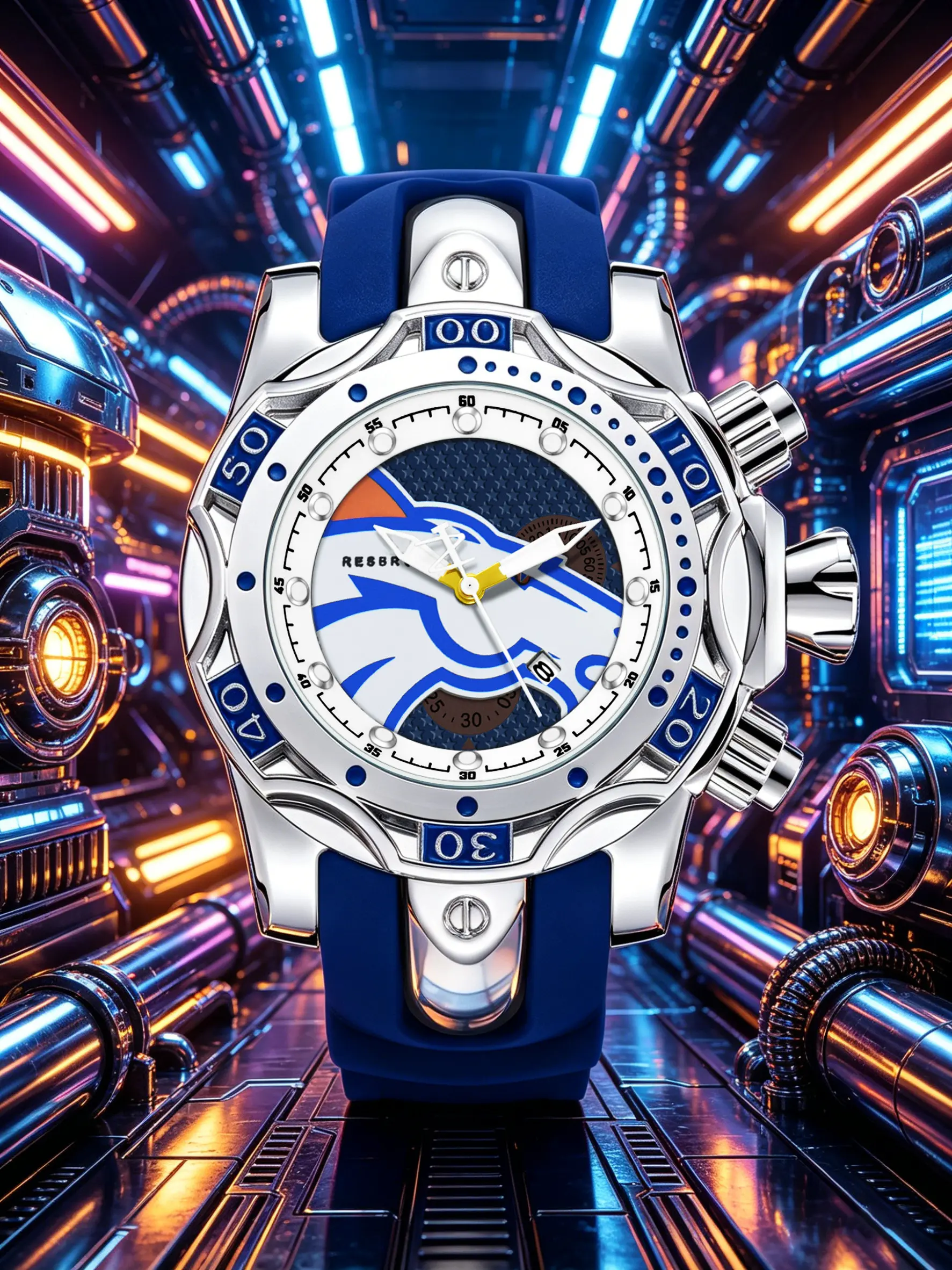 Gift Trendy Men's Watch, Extra Large Men's Watch, Silicone Band Comfortable Durable, Perfect for Sports, Analog Quartz Watch, Includes Gift Box Packaging