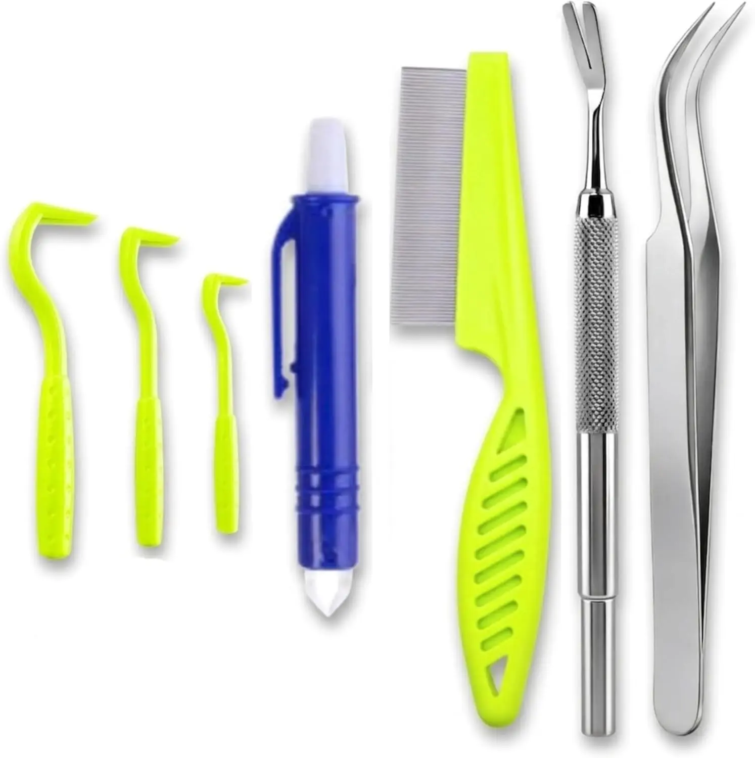 Tick Removal Tool – 7 Pack Tick Remover Tool for Humans and Pets | Tick Removal Kit Includes Tick Tweezers & Tick Comb for Dogs | Tick Prevention for Dogs and Cats Safely Removes Entire Tick