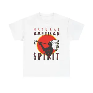 Unisex Heavy Cotton T shirt Featuring Native American Spirit Design for Boho Style Casual Wear Gift for Nature Enthusiasts Festival Attire Cultural Appeal