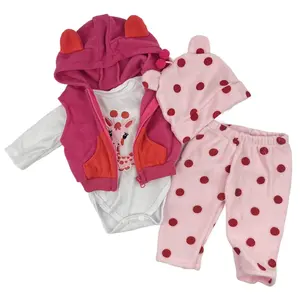 TopLink Reborn Baby Clothes Set for 17-22 Inch Dolls - Includes Hat Coat Underwear & Pants - Fits 42-55 CM - Perfect Outfit for Reborn Baby Dolls