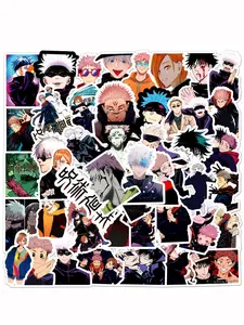 Jujutsu Kaisen Stickers for Kids,50PCS Jujutsu Kaisen Stickers,Hot Cartoon Anime Vinyl Sticker for Water Bottle Laptop Phone Scrapbooking Journaling for Adults Teens for Party Supply Favor Decor