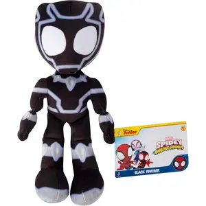 Marvel Spidey and His Amazing Friends 8-Inch Black Panther Plush - Spider-Man Stuffed Animal Toy Figure - Spider-Verse Gift for Kids, Boys and Girls