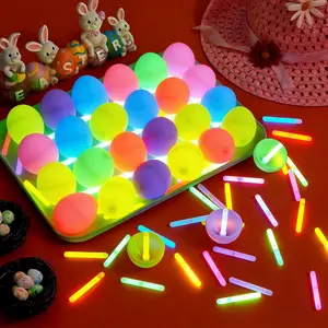 24/50pcs Fluorescent Easter Eggs Set, Perfect for Kids & Adults,Glow-in-The-Dark Kids Teens Adults Easter Basket Stuffers Fillers Gift, Egg Hunt Game Bulk Party Favors Assortment