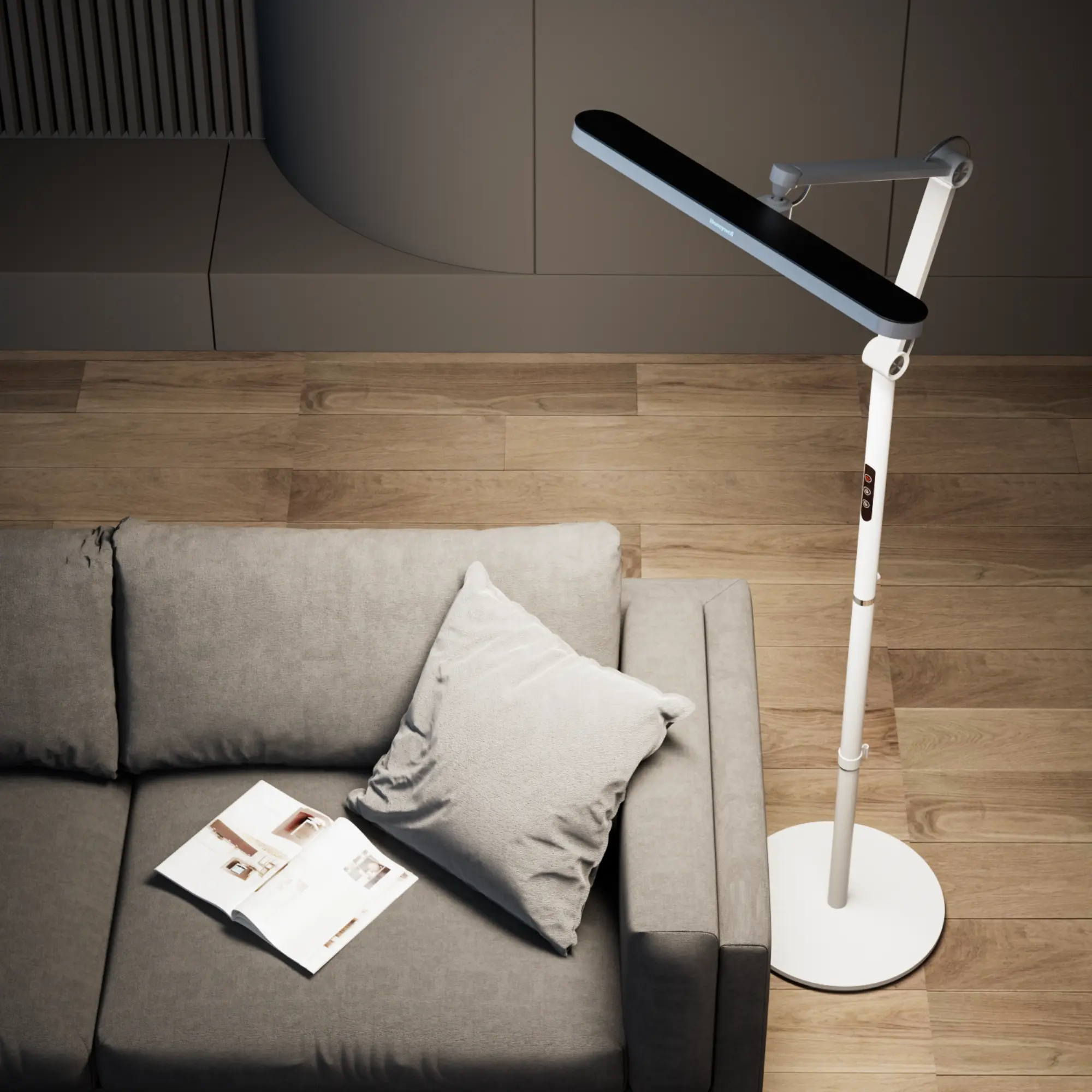 Brand 05D01 Artist Daylight Floor Lamp for Painting Crafting Reading Dimmable High CRI 97 Dual Metal Arm Joints Blue Light Hazard-Free 4000K/5000K Adjustable Brightness