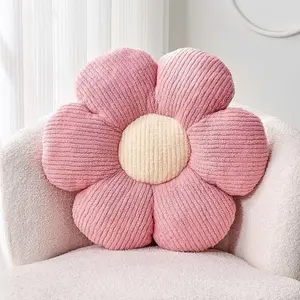 Kcvvcr Flower Throw Pillow, Soft Pink 19.6" Shaped Floor Pillow for Home Decor, Cute Aesthetic Plush Decorative Pillows for Bed, Sofa, Couch