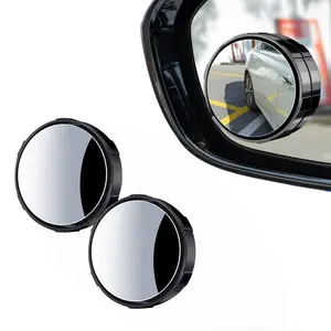 LMMAKE 2PCS Blind Spot Mirror for Car, 360 Wide Angle Adjustable Car Convex Mirrors, 2.2" HD Glass Side View Mirror With Suction Cup, Universal Rearview Mirror Accessories for Most Vehicles