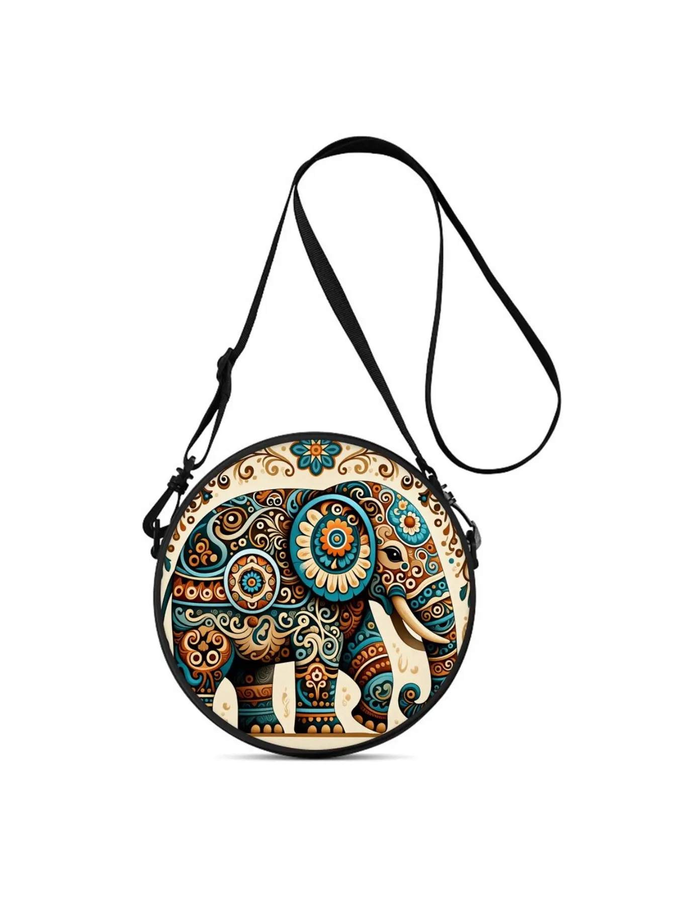 Lightweight crossbody shoulder bag with elephant print, Crossbody Handheld Bag, can be worn cross-body, single-shoulder or hand-held, suitable for commuting, outdoor trips, leisure and campus use