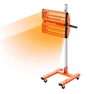 VEVOR Infrared Curing Lamp, 2200W 1-60 min Timing, Auto Heating Car Curing Light with Bracket, 5.17 sq. ft Baking Area Spray Baking Booth Heaters, Paint Dryer for On-Repair, Engine Drying