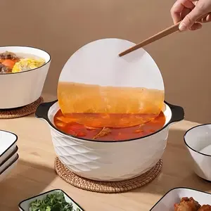 12pcs/set Food Degreasing Paper, Oil Blotting Cloth, Oil Filter Paper, Food Special Frying Baking Barbecue Thickened Cooking Soup Non-woven Cooker Soup Oil Filter Paper, 20cm/7.87in for Restaurant Kitchenware