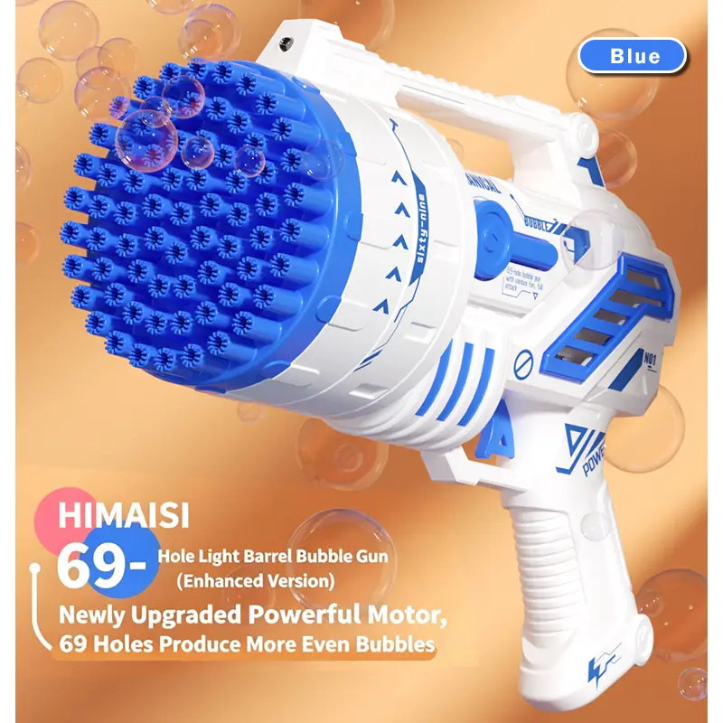 Kids' Battery-Powered Bubble Machine with Colorful Lights & Thousands of Bubbles - Festive & Party Supplies, Outdoor Play Toy Gift for 4-12 Years Unisex Kids, All Seasons Party Favors