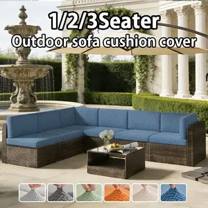 Pet-Friendly Fleece Sofa Cover, Elastic Modular Design, Anti-Slip Couch Protector, Fits 1-3 Person Outdoor Sofas, Stretch Sofa Cover