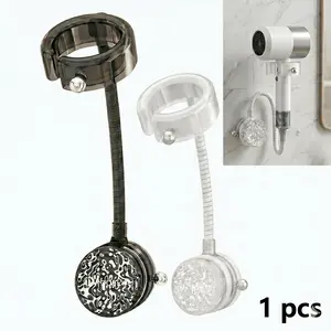 Suction Cup Hair Dryer Holder, No-Drill Wall Mounted Blow Dryer Stand for Hands-Free Styling & Bathroom Storage