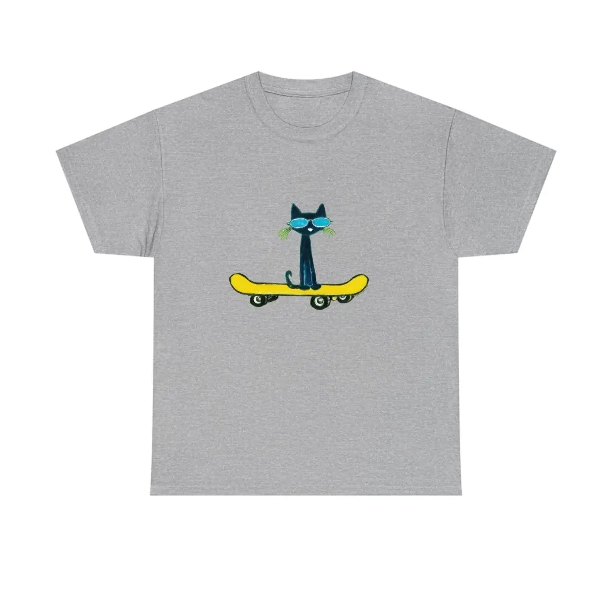 Pete The Cat On Skateboard T-Shirt Cotton Tshirt, Uniex Cotton Shirt,  Funny Shirt  Graphic Shirt -  Streetwear party's shirt, For Men For Women