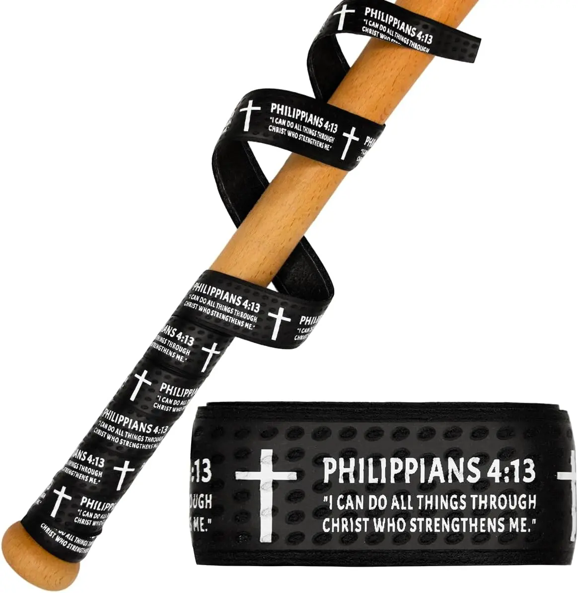Baseball Bat Grip Tapes, Faith  Bat Grip Tape, 1.5mm Precut and Full Adhesive Baseball Wrist Tape, Scripture Designs Non-Slip Religious Baseball Grip Tapes for