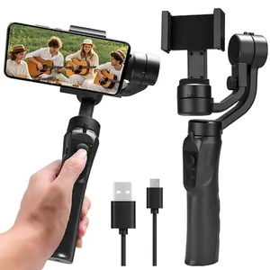 3-axis Phone Gimbal Stabilizer, Portable Foldable Phone Gimbal with ShotGuides, Video Stabilizer for Android & iPhone, Camera
