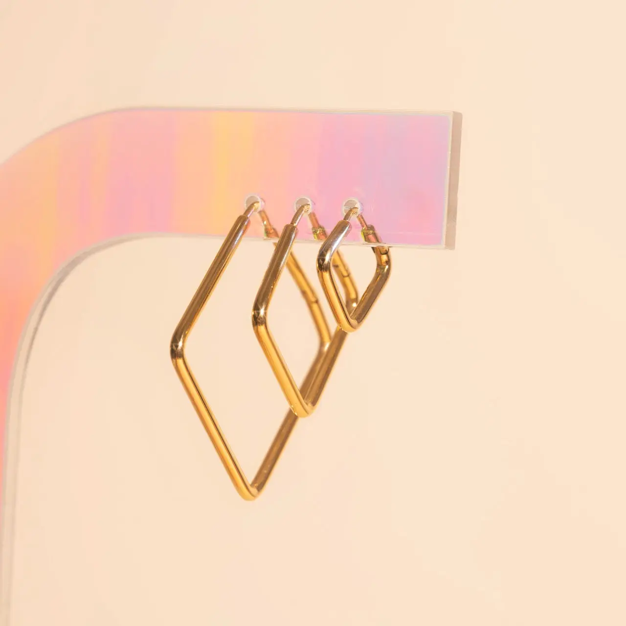 Diamond Rounded Huggie Hoop Earrings