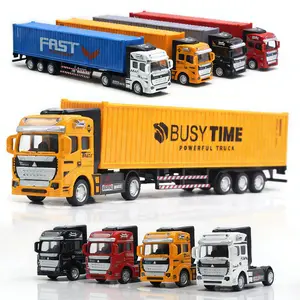 Alloy Container Truck 1:48 Scale, Detachable Cargo Box, Fits Small Cars, Model Toy Car, Collectible Display, Gift for Kids 3-9 Years