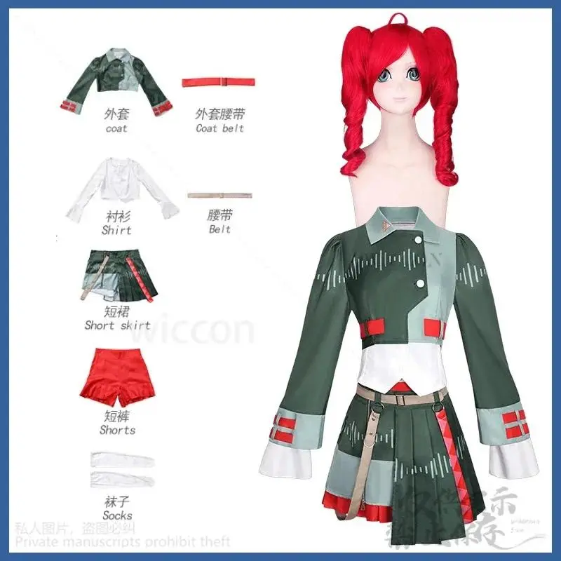 Anime Vtuber Youtuber Cosplay Kasane Tattoo Costume Hololive Synthesizer Dress Sexy Kawaii Lolita Wig Jirai Kei Girls x;4'b,5;y,