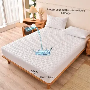 Waterproof Mattress Protector Cover, Deep Pocket Design, Multiple Colors Available, Soft Breathable Fabric, Fits Up to 30cm Thick Mats