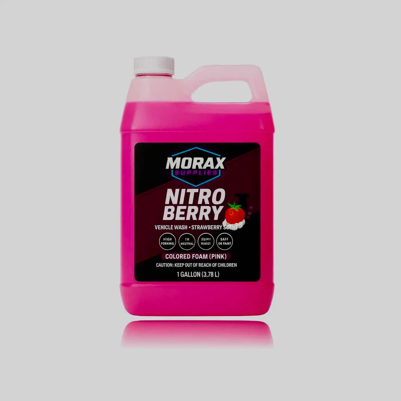 Car Wash Soap - High Suds pH Neutral Foam Cannon & Bucket Wash Shampoo, Safe for any Paint Finish, Waxes & Sealants - Scented with Apple-Strawberry-Grape.