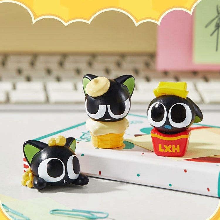 Luo Xiao Hei Cat Island Park Series Mini Bean Figures Blind Bag Cute Tiny Cartoon Character Figurines Kawaii Desk Shelf Display Decor Trendy Collectible Toy For Anime Fans backtoschool, Back To School