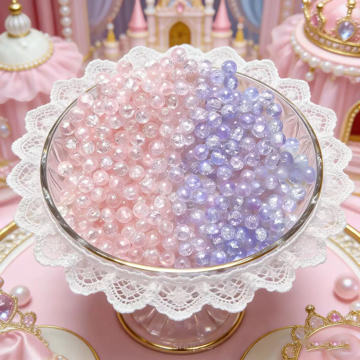 Ice Crackle Glass UV Beads & Macaron Glass UV Beads Glass Meterial