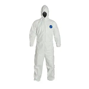 MCR Safety TY127S Dupont Tyvek Coverall, Coverall with zipper front, elastic sle