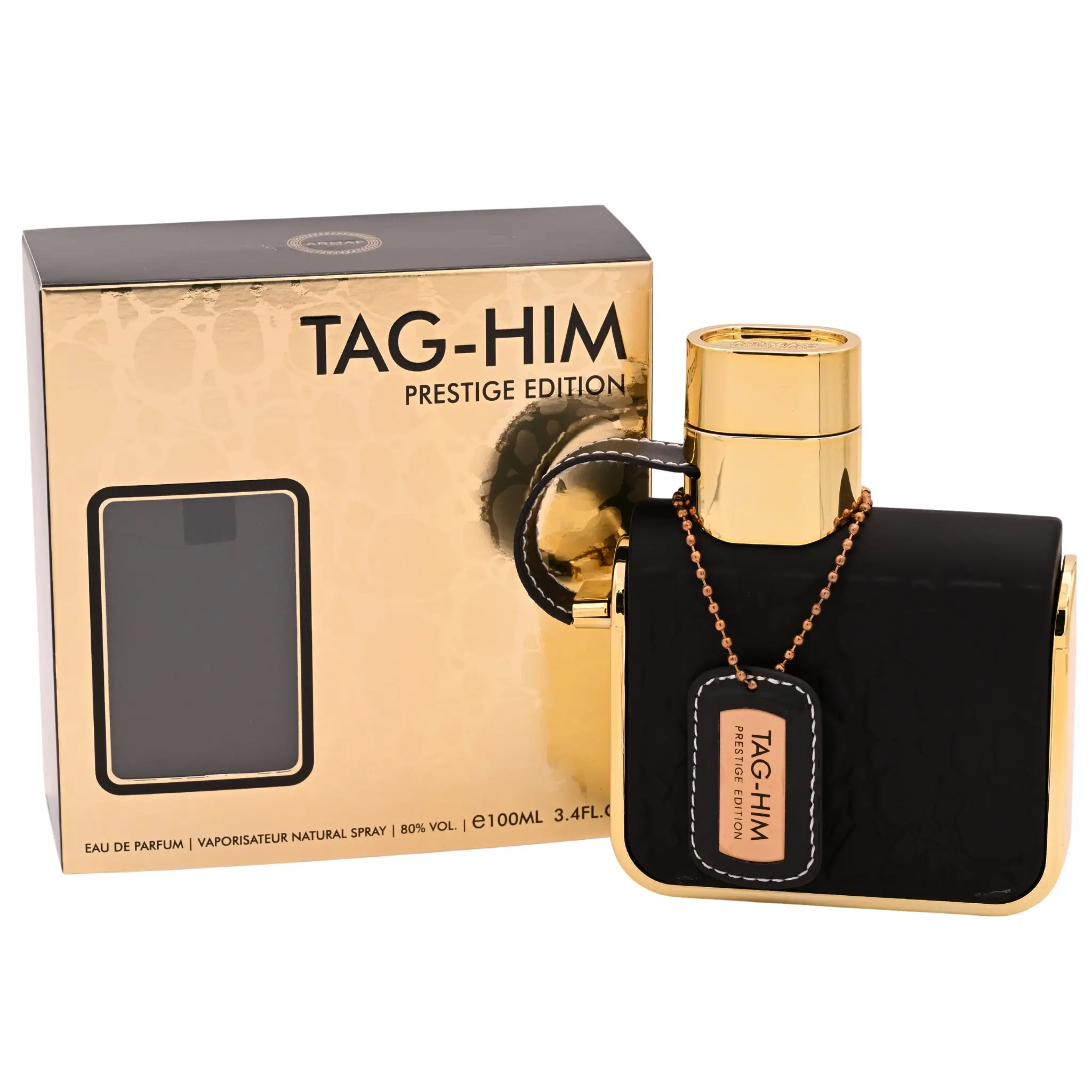 Armaf Tag-Him Prestige Edition Men's Limited Edition Premium Fragrance Spray (3.4 fl oz) - Citrus Fresh Fruity, Bergamot Orange, Woody Amber, Vanilla Scents, Minty Fresh Signature Scent, Luxury Boxed Set, New in Box, Woody Amber Scent