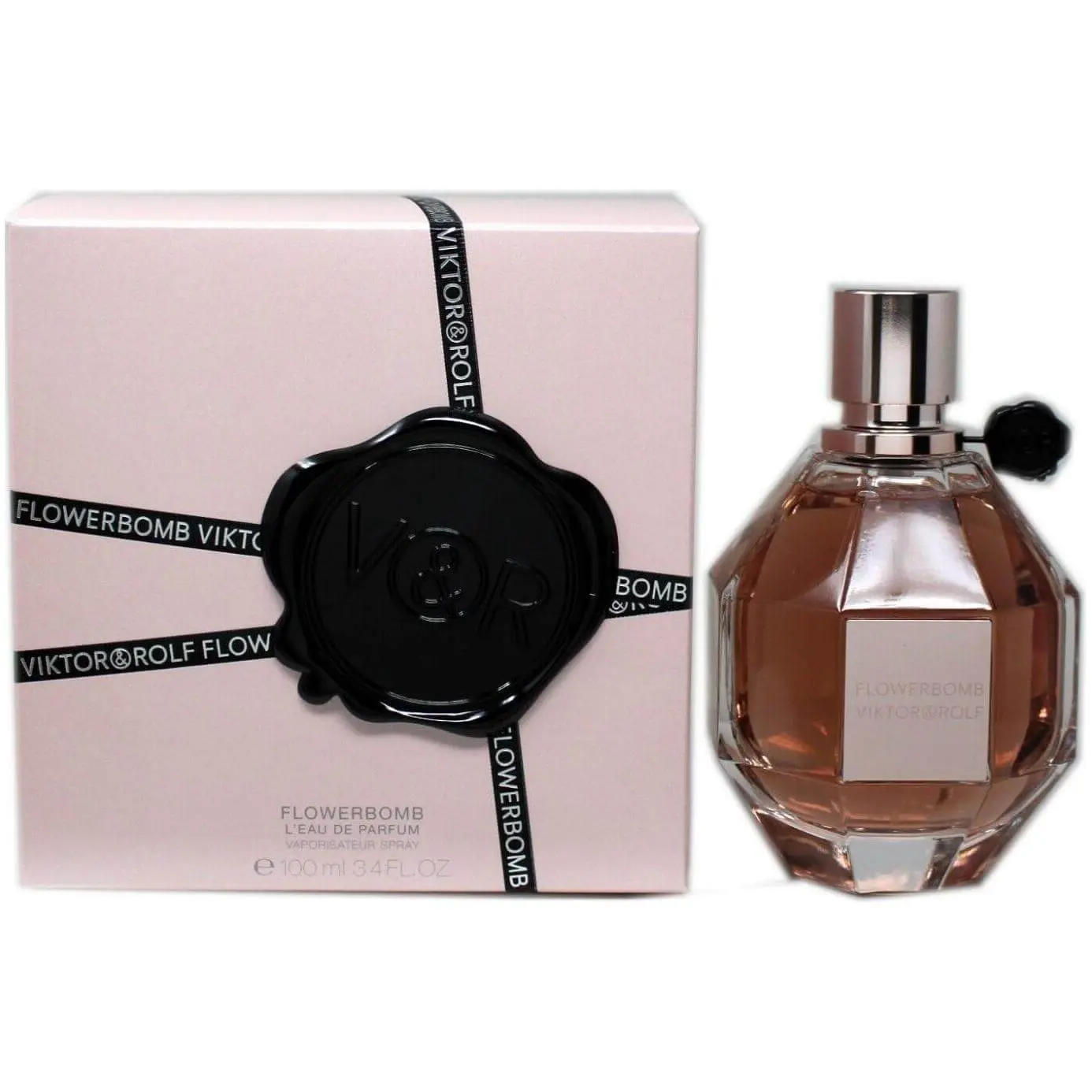 Viktor & Rolf Flowerbomb Women's EDP Spray - Luxury Deep Floral Perfume with Jasmine, Exotic Scent, Fresh Aroma, Spray Apply, Feminine Energy, 3.4 fl oz New in Box