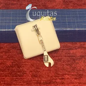 .925 silver crescent wrench charm/pendant