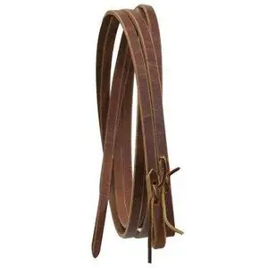 5/8" Leather reins with water loop ends. 8 ft long. Made in USA.