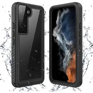 for Samsung Galaxy S22 Case, Waterproof Case with Built-in Screen Protector, Shockproof Dustproof Heavy Duty Full Body Protective Case for Samsung Galaxy S22 5G 6.1" Black
