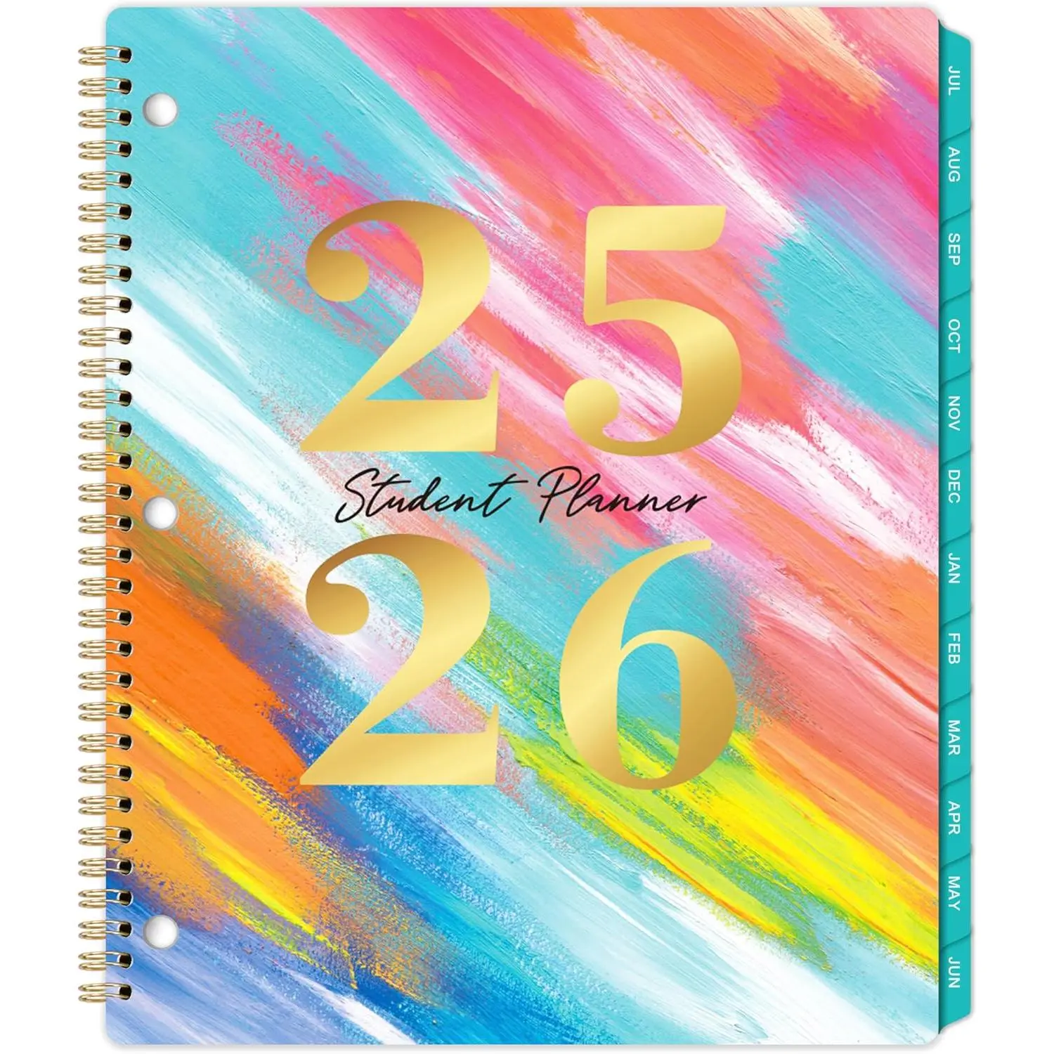 Student Planner 2025-2026 - School Planner, Aug. 2025 - Jun. 2026, 8.5" x 11", 2025-2026 School/Academic Planner with 3-Hole Punched & Stickers