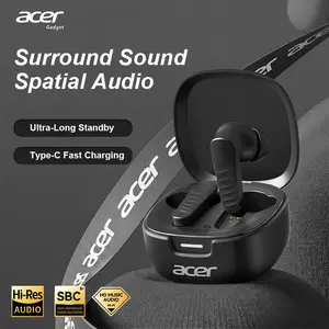 acer Premium Wireless Earbuds, Spatial Audio with Surround Sound, Long Battery Life, Smart Call Noise Cancellation, Low Latency for Gaming/TV, Type-C Fast Charging, earbuds wireless headphones bluetooth audifonos bluetooth   Sync Game Headset Headphone