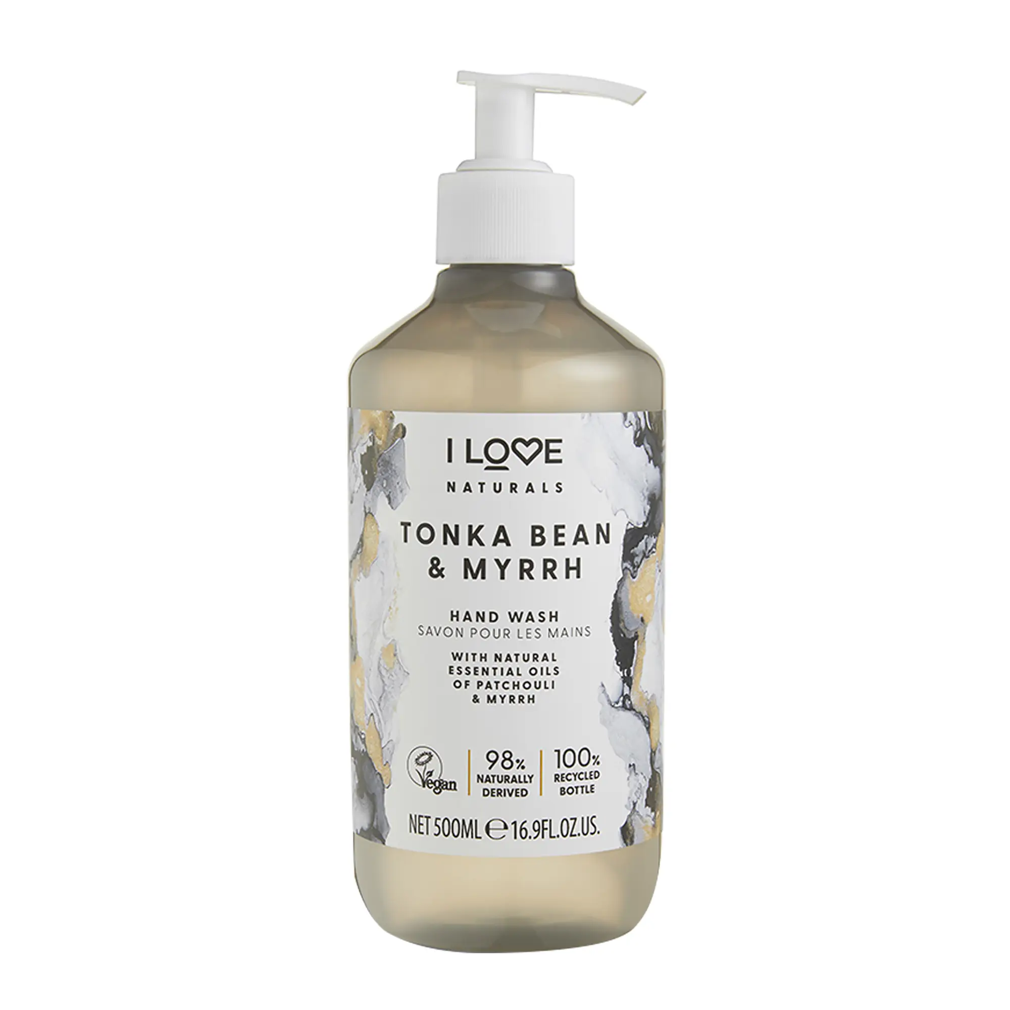 I LOVE Naturals Tonka Bean and Myrrh Hand Wash, Hydrating Hand Soap with Essential Oils - 16.9 oz