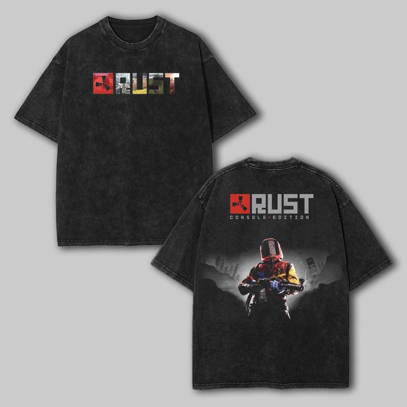 Rust Merch Console washed T-Shirt, Vintage Washed Unisex Tee, Game ...