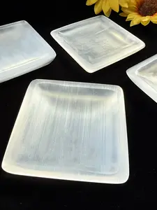 1PC Selenite crystals plates, Natural scratches rough edge, Crystal decorative plate, crystal gift, Crystal degaussing disk