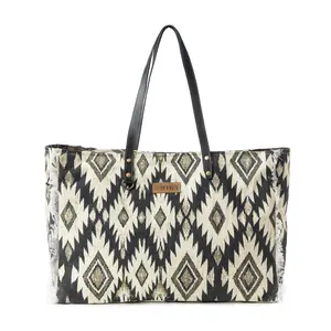 Tribal Spirit Adventure Weekender Bag In Black & White